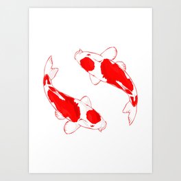 Twin koi fish4249558.jpg Art Print