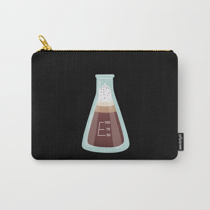 Chemistry Laboratory Glass With Latte Macchiato Carry-All Pouch