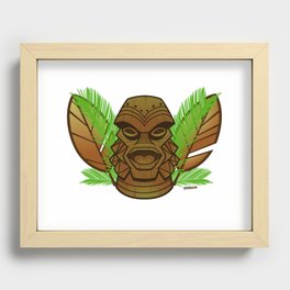 Tiki from the Black Lagoon Recessed Framed Print
