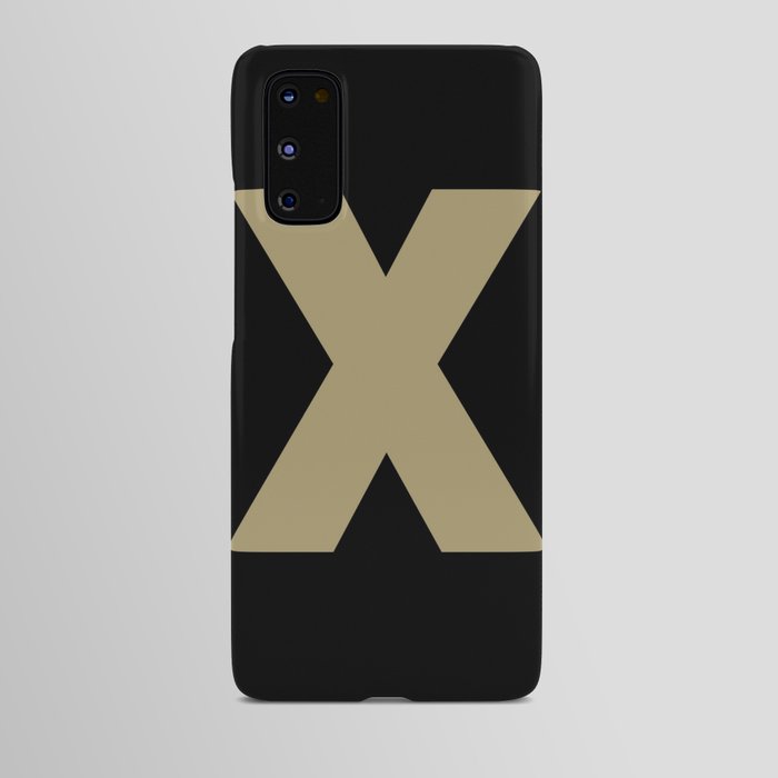 letter X (Sand & Black) Android Case