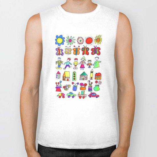 children at home Biker Tank