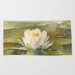 Water Lily in Sunlight Beach Towel