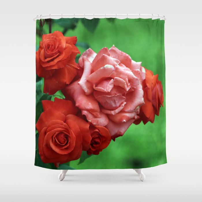 Branch Of Red Roses Shower Curtain By Annaki Society6