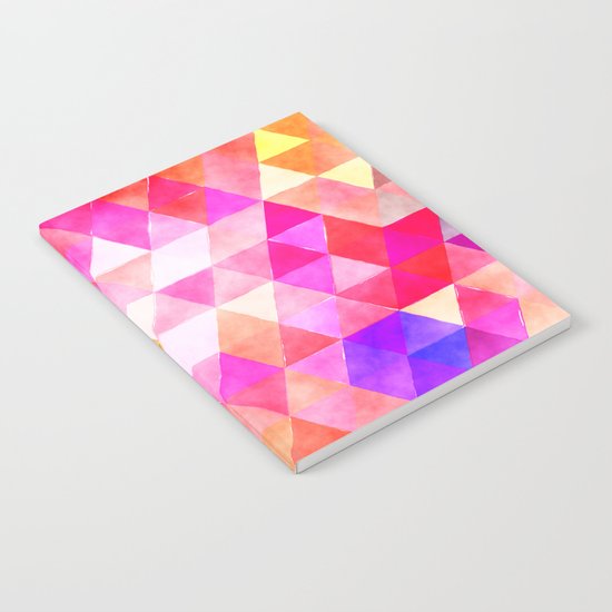 Vibrant Triangles Pattern 03 Notebook