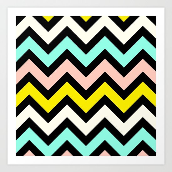 Chevron Sunny Day Art Print