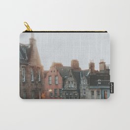 Golden Hour in Edinburgh Carry-All Pouch | Winter, Buildings, Street, Cosy, Photo, Travel, Vintage, Victoria Street, Color, Light 
