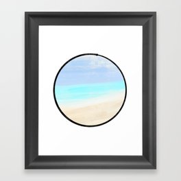 Abstract landscape of a paradise beach on a vacation Framed Art Print