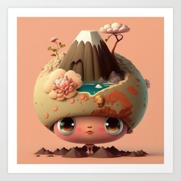 Cute Kawaii Creature Art Print