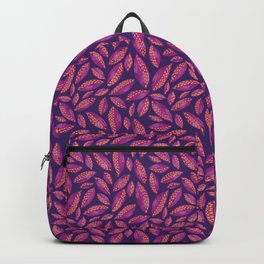 Purple & Pink Autumn Leaves Backpack | Purple, Lilac, Pink, Artillustration, Wildlife, Veryperi, Digital, Nature, Leaf, Zoechapman 