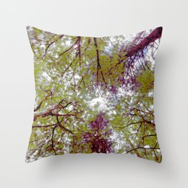 Cottagecore Mysterious Trees in Oil Throw Pillow