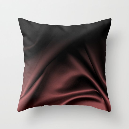 Silk Marsala Ombre Throw Pillow