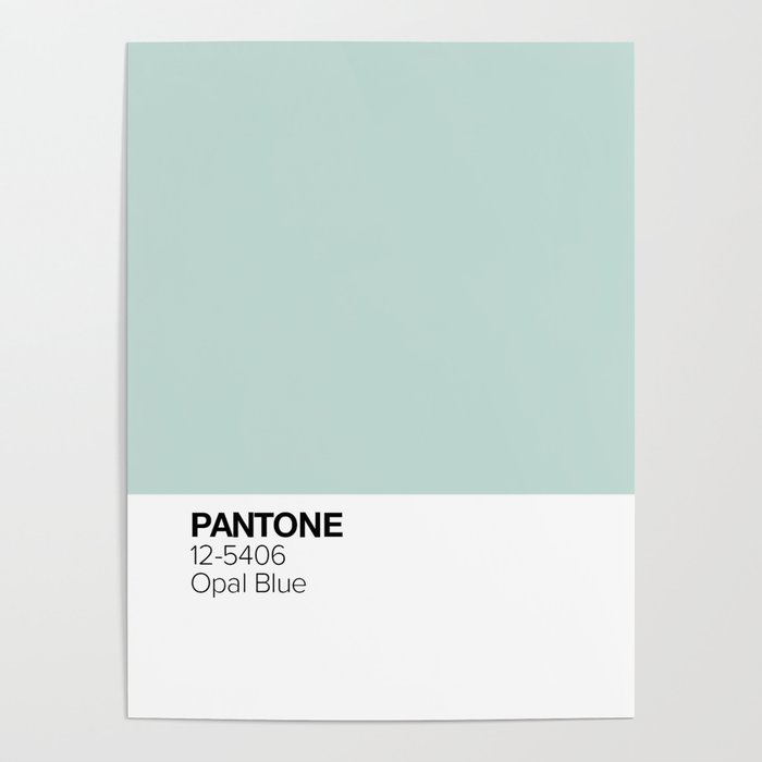 Pantone: Opal Blue Poster