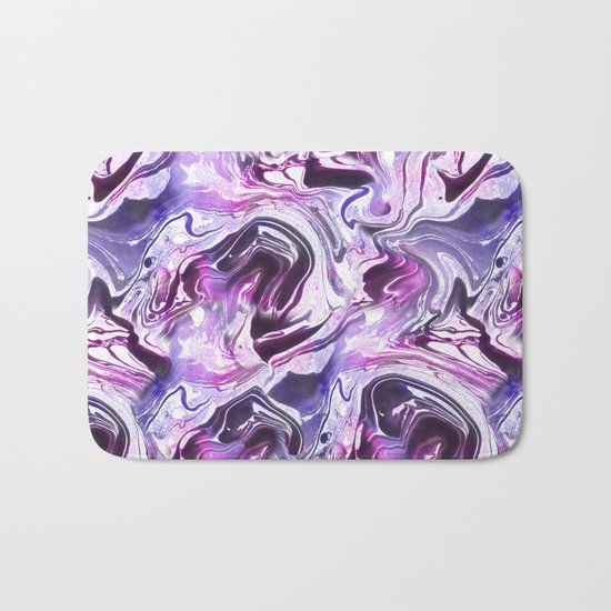 Marble Pattern Purple Pink Abstrat Bath Mat