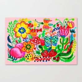 Summer Floral Garden Party Canvas Print