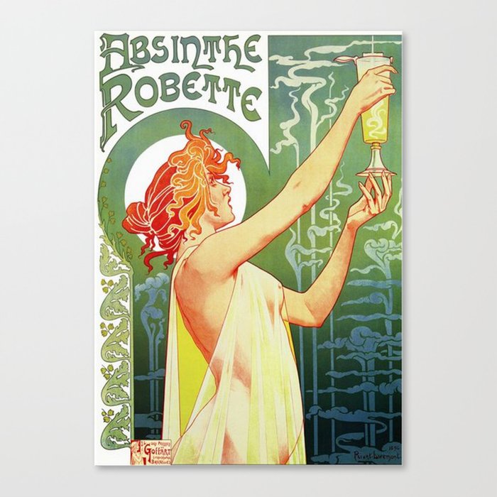 Absinthe Robette Art Nouveau Canvas Print