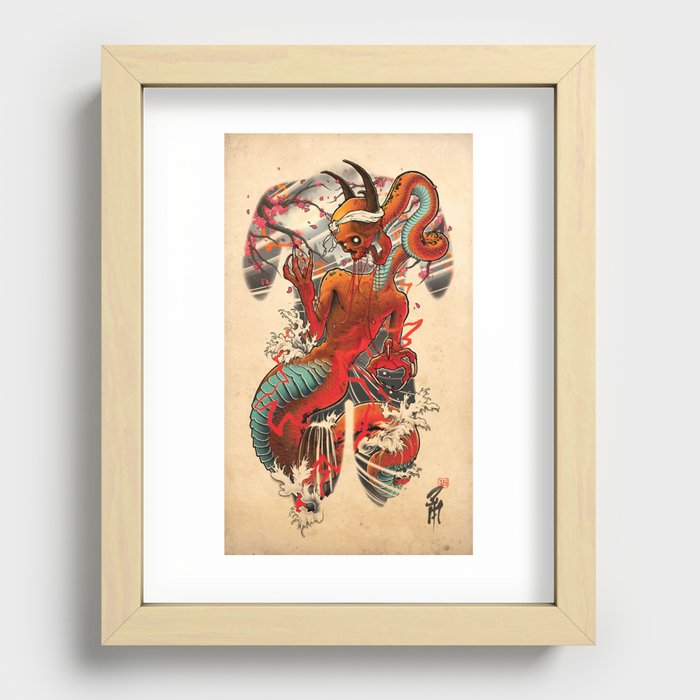 The Tooth Oni Bodysuit Recessed Framed Print