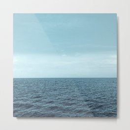 MOBILE BAY Metal Print | Color, Digital, Photo, Sky, Horizon, Digitalmanipulation, Green, Waves, Water, Blue 