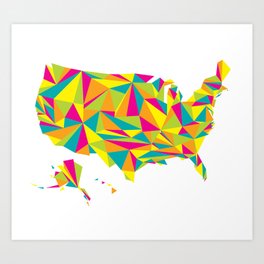 Abstract America Bright Earth Art Print