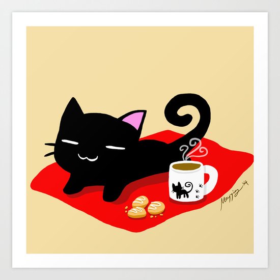 Jiji Tea Time Art Print