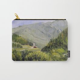 Pastures and Mount Mansfield Oil Landscape Vermont Painting Carry-All Pouch