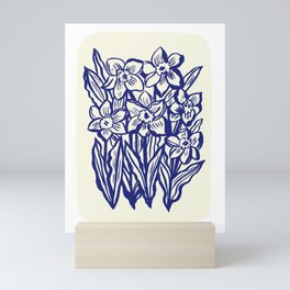 Daffodil flowers cut-out Mini Art Print