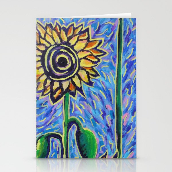 two sunflowers Stationery Cards