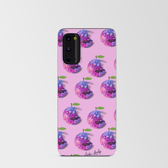 Disco apple bright pink/purple - pink background Android Card Case