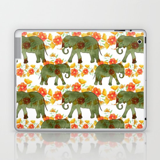 Wading Elephants Laptop & iPad Skin
