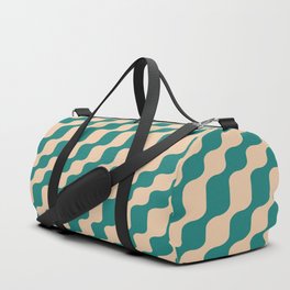 Abstract Green Waves Duffle Bag | Wave, Decorative, Waves, Pattern, Curated, Abstract, Shapes, Moderninterior, Graphicdesign, Seamless 