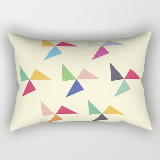 Colorful geometric pattern III Rectangular Pillow