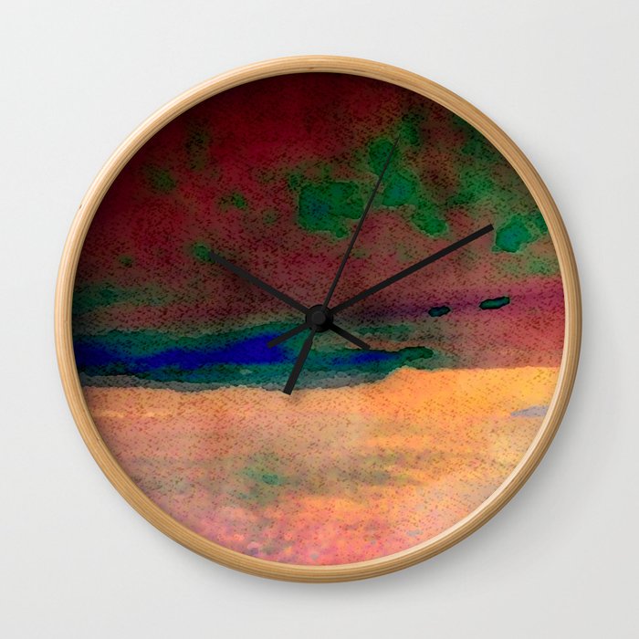 sunset/soft light/abstract/nature/sea Wall Clock