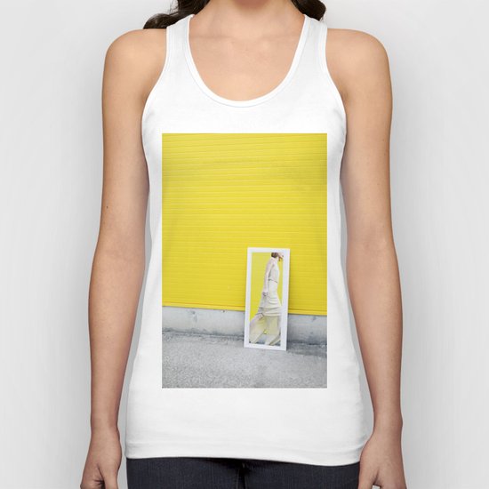 Yellow fashion Unisex Tank Top