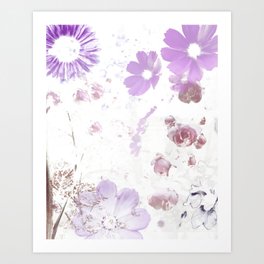 PETAL COLLAGE (petal verses x labylines) Art Print