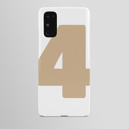 4 (Tan & White Number) Android Case