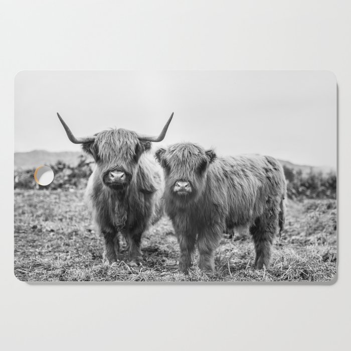 Highland Cow & Calf Cutting Board