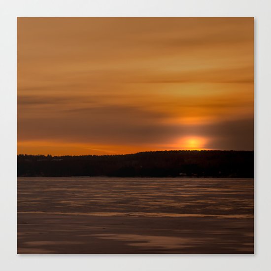 Sunset in December Canvas Print