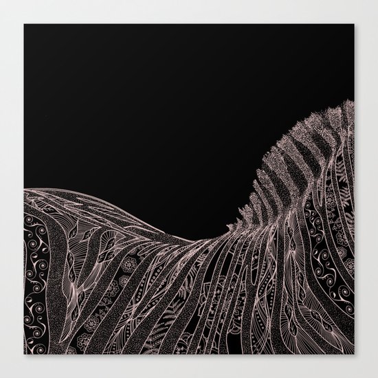 Gorgeous Abstract Zebra Flowers Design Canvas Print
