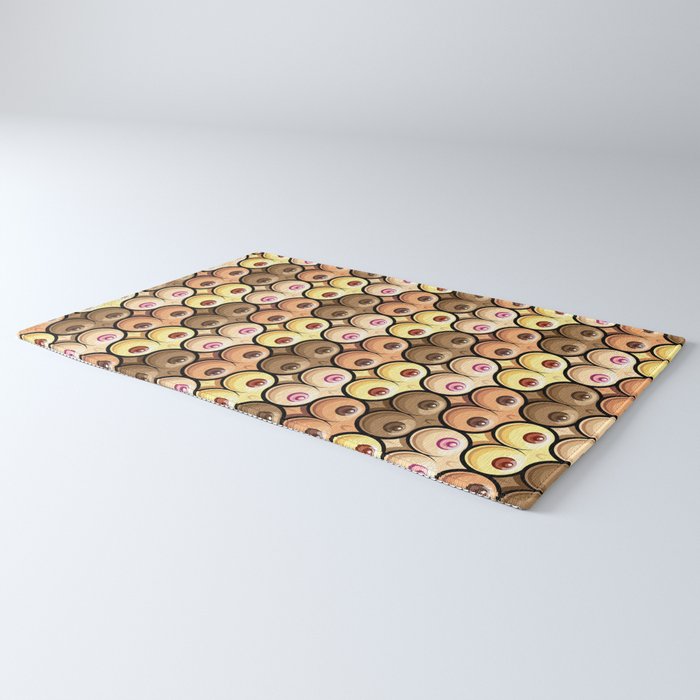Hot Boobs and Sexy Tits Bachelor Party Gift Seamless Pattern Design Product  Rug by TittyShop