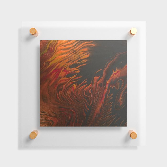 Fire Element Original Abstract Painting  Floating Acrylic Print