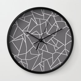 Minimalist gray geometric pattern Wall Clock