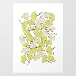 ginkgo leaves (special edition) Art Print