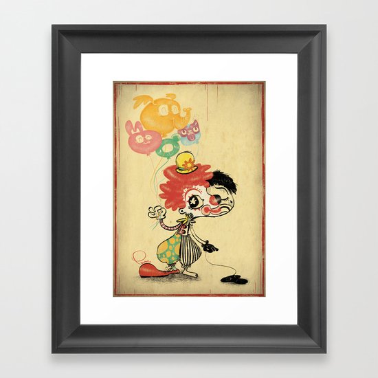 The Clown / Balloons / Facade Framed Art Print