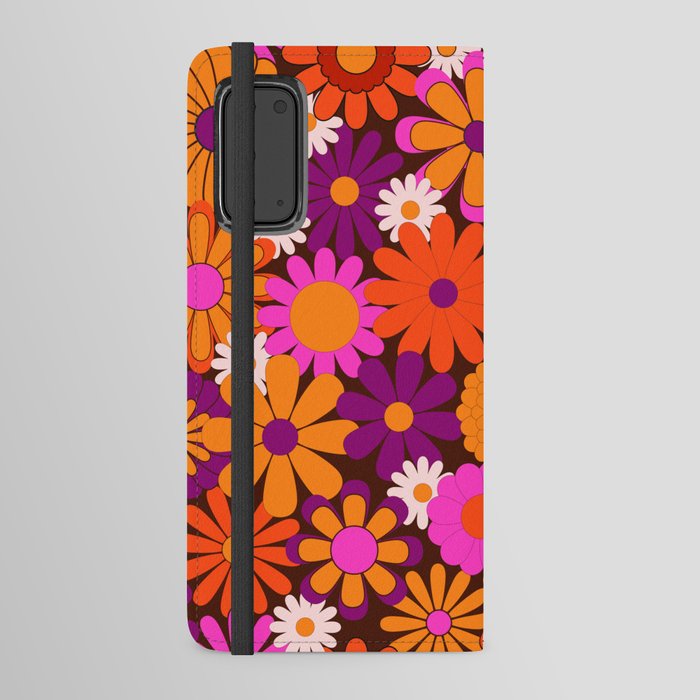 Retro 60s 70s Flowers Pattern #pattern #vintage Android Wallet Case