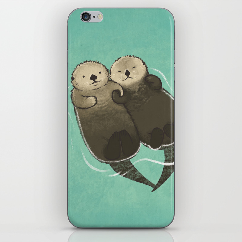 Significant Otters Otters Holding Hands Iphone Skin By Studiomarimo Society6