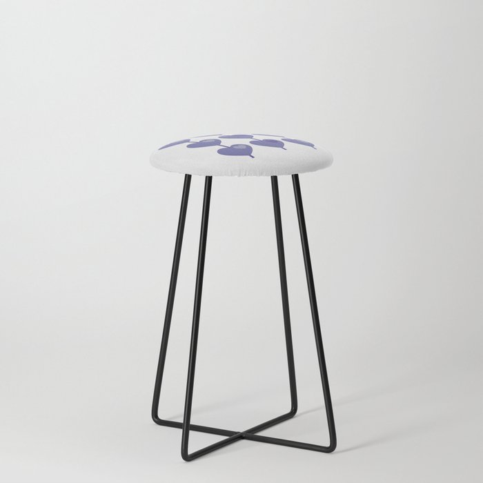 Always In My Heart - Heart Strings - Very Peri Pantone Color of the Year Counter Stool