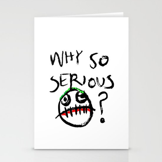 "Why So Serious?" joker Stationery Cards