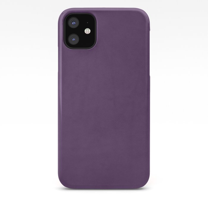 Elegant lilac lavender faux leather texture iPhone Case