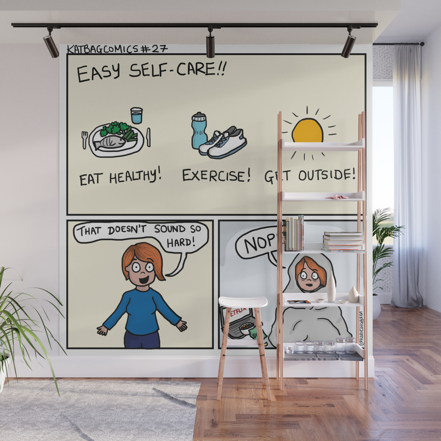 Easy Self Care Wall Mural By Katieblagden Society6