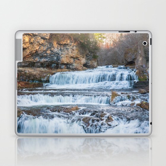 Cascading Waterfall | Long Exposure Photography Laptop & iPad Skin