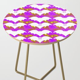 White Bats And Bows Pink Yellow Side Table